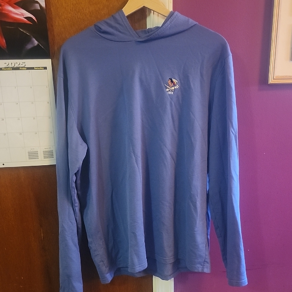 Peter Millar CROWN CRAFTEDNavy Textured HOODED Shirt